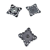 Кнопка чорна, пришивная, металева Ø 2 см