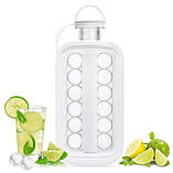 Силіконова форма портативна ICE Cube Tray для льоду пляшка 2в1, фото 3