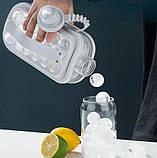 Силіконова форма портативна ICE Cube Tray для льоду пляшка 2в1, фото 5