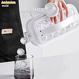 Силіконова форма портативна ICE Cube Tray для льоду пляшка 2в1, фото 10