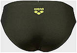 Плавки-сліпи для хлопчиків Arena POSEIDONIA SWIM BRIEFS темно-зелений, жовтий Діти 128 см, фото 2