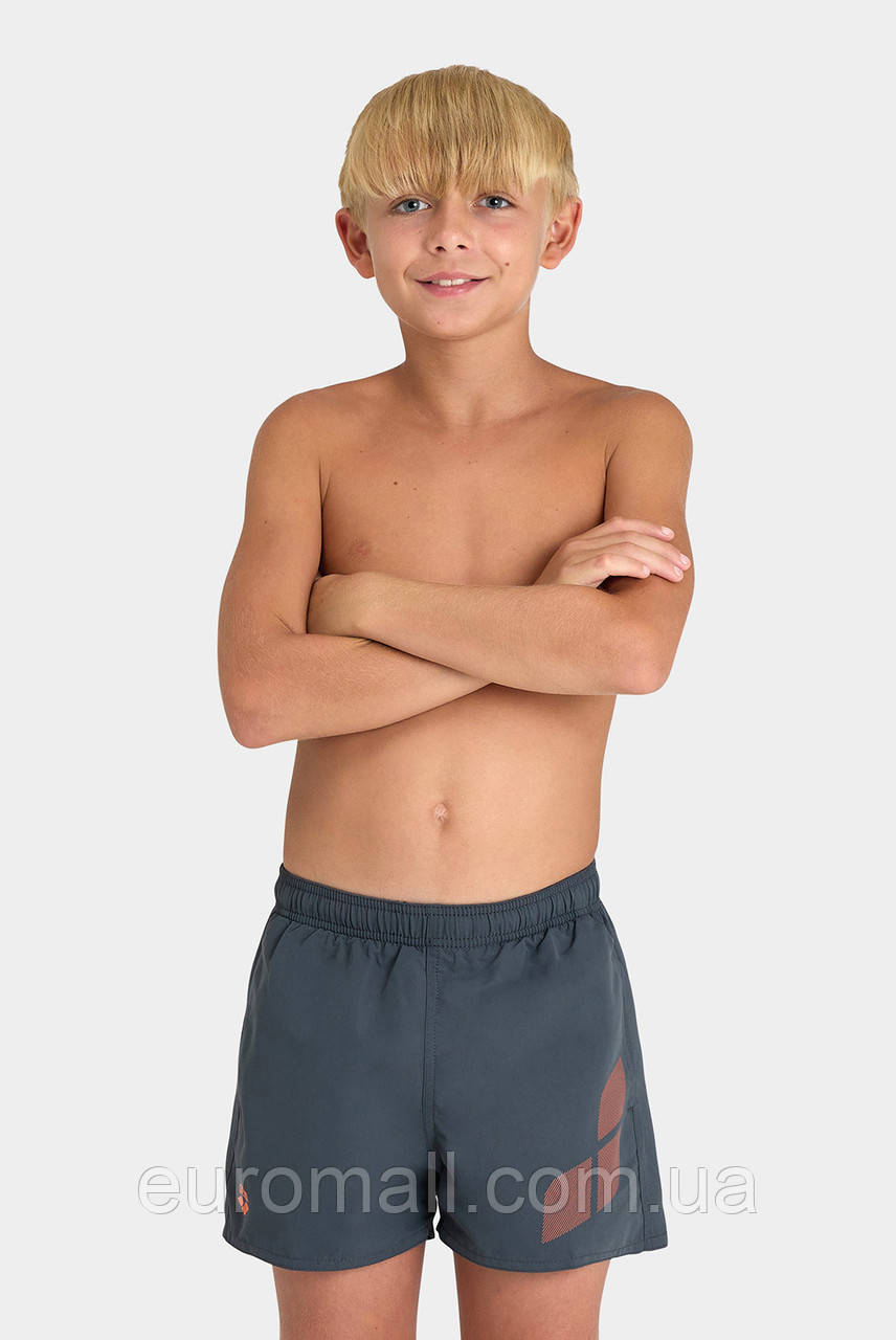 Шорти для плавання Arena BEACH SHORT LOGO R сірий, помаранчевий Діти 128см, фото 1
