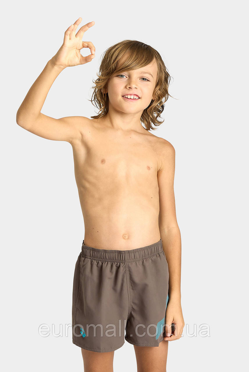 Шорти для плавання Arena BEACH SHORT LOGO R темно-оливковий Діти 140см, фото 1