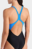 Купальник закритий для Жінкиок Arena BREATH SWIMSUIT V BACK LB синій, чорний, бірюзовий Жінки 36, фото 9