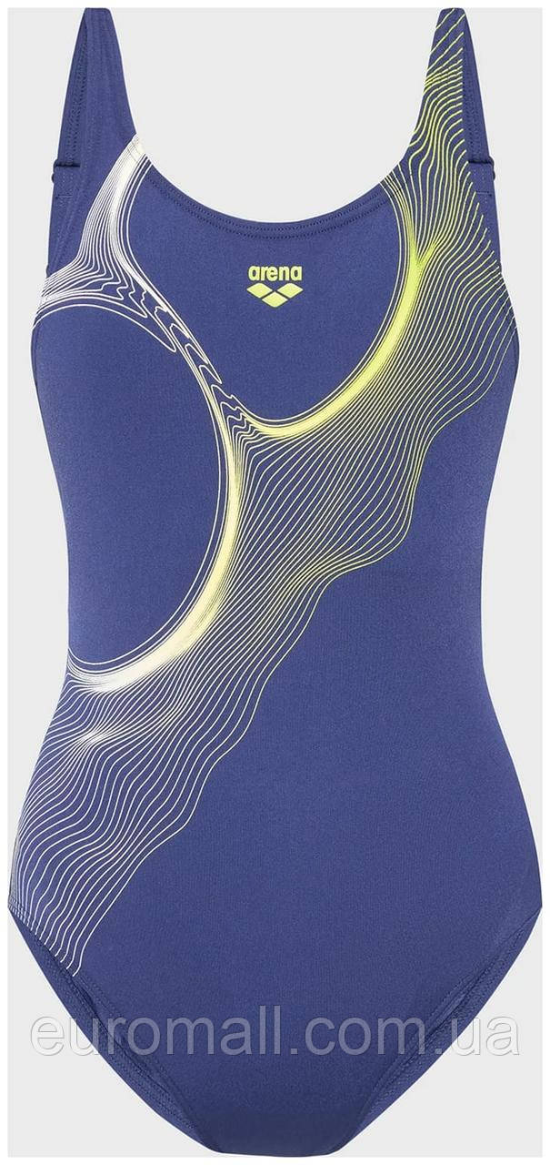 Купальник закритий для Жінкиок Arena RIPPLES SWIMSUIT U BACK B синій Жінки 40, фото 1