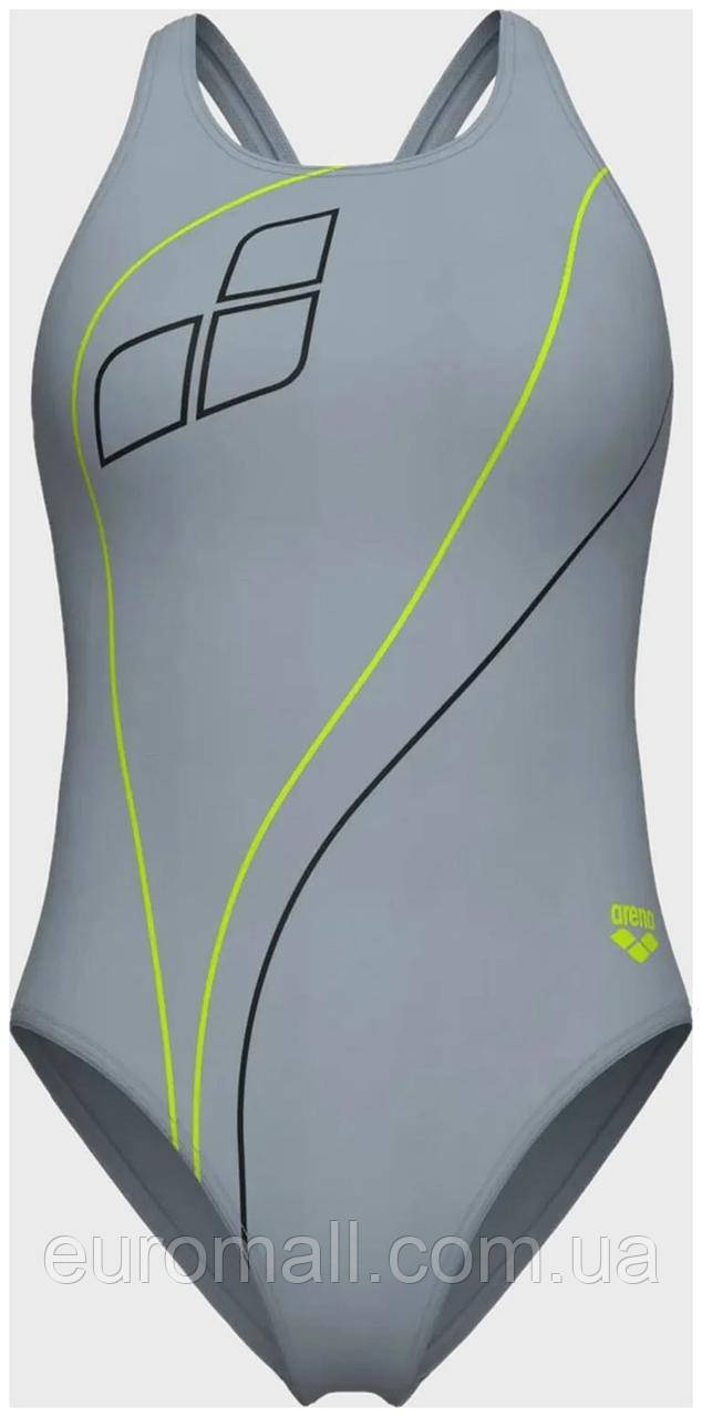 Купальник закритий для Жінкиок Arena TRAIL SWIMSUIT V BACK сірий Жінки 40, фото 1