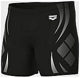 Плавки-шорти для чоловіків Arena POSEIDONIA SWIM MID JAMMER чорний, білий Чоловічий 90, фото 4