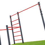 Вуличний багатофункціональний тренажер K-Sport KSOZ007 з турніком, драбиною та брусами для Street Workout, фото 6