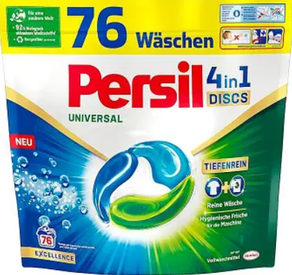 Капсули для прання універсал Persil Discs-Caps Universal 4 в 1, 76шт