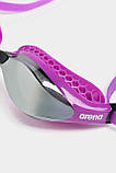 Окуляри для плавання Arena AIR-SPEED MIRROR бузковий, чорний Унісекс OFSM, фото 3