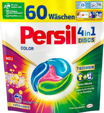 Капсули для прання універсал Persil Discs-Caps Color 4 в 1, 60шт