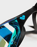 Окуляри для плавання Arena COBRA EDGE SWIPE MIRROR чорний, бірюзовий Унісекс OSFM, фото 4