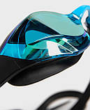 Окуляри для плавання Arena COBRA EDGE SWIPE MIRROR чорний, бірюзовий Унісекс OSFM, фото 6