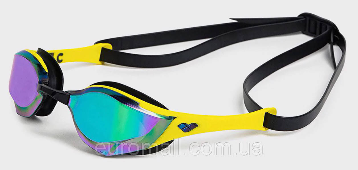 Окуляри для плавання Arena COBRA EDGE SWIPE MIRROR чорний, жовтий Унісекс OSFM, фото 1