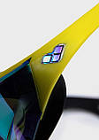 Окуляри для плавання Arena COBRA EDGE SWIPE MIRROR чорний, жовтий Унісекс OSFM, фото 5