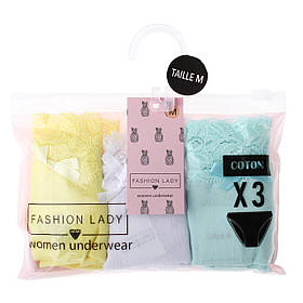 Труси Fashion Lady SLI SLIP F жовтий, білий, бірюзовий Жін L