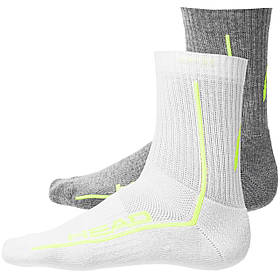 Шкарпетки Head ALL SPORTS PERFORMANCE SHORTCREW 2P сірий, білий Чол 39-42
