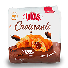 Круасани Lukas з ніжною начинкою з какао-крему 225г