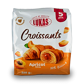 Круасани Lukas з абрикосовою начинкою 225г