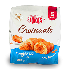 Круасани Lukas з згущеним молоком 225г