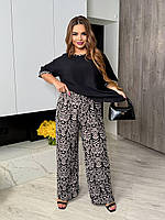 Жіночий прогулянковий костюм із софту з принтом рр.48-50, 52-54, 56-60, фото 10