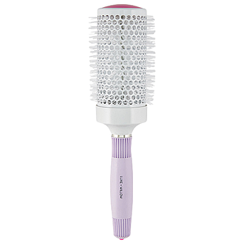 Кругла щітка-браш для волосся Luxe & Willow Large round hair brush with sectioning pick White/Lilac 4” 100 мм