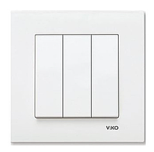 Вимикач 3-кл VIKO Karre (білий)