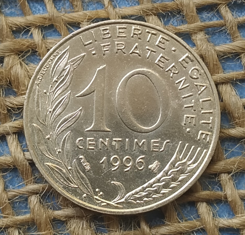 10 сантимiв 1996 року францiя
