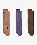 Шкарпетки Nike U J ED CUSH POLY CREW 3PR 144 коричневий, фіолетовий Уні 38-42, фото 4
