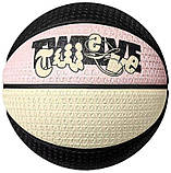 М'яч баскетбольний Nike PLAYGROUND 8P J MORANT DEFLATED чорний, рожевий Уні 7, фото 3