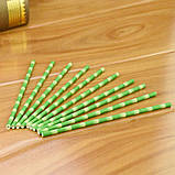 Коктейльні трубочки з принтом бамбука 25 штук 20 см зелений, фото 7