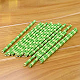 Коктейльні трубочки з принтом бамбука 25 штук 20 см зелений, фото 8
