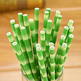 Коктейльні трубочки з принтом бамбука 25 штук 20 см зелений, фото 9