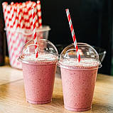 Коктейльні трубочки у смужку 25 штук 20 см червоно-білий, фото 2