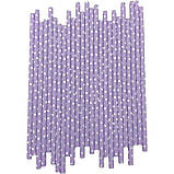 Коктейльні трубочки у горошок 25 штук 20 см бузково-білий, фото 2