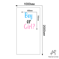 Напис на банер 1*2м - Boy or Girl