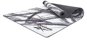 Килимок для йоги Reebok Natural Rubber Yoga Mat білий, сірий, мрамор Уні 183 x 61 x 0.32