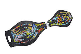 Вейвборд Schildkröt Waveboard Good Vibes Graffiti чорний, мультиколор Уні Max:80 кг