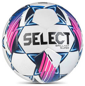 М'яч футбольний Select BRILLANT SUPER FIFA PFL v24 білий, синій Унісекс 5