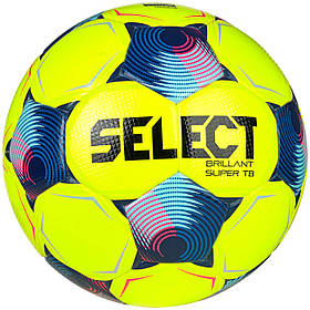 М'яч футбольний Select BRILLANT SUPER FIFA TB v25 жовтий, синій Унісекс 5