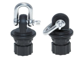 Cf221-2 - Скоба такелажна у наборі 2 шт, що складається з адаптера і нержавіючої скоби з фіксатором BORIKA FASTen black, фото 1