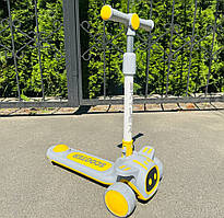 Дитячий самокат триколісний з світящимися колесами декой та піснями УКРАЇНСЬКА ОЗВУЧКА Дитячі самокати