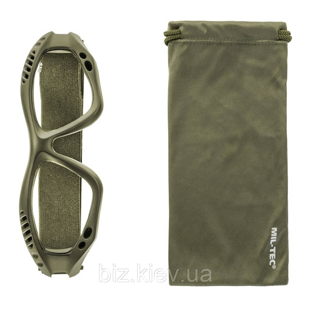 Тактичні окуляри Mil-Tec Commando Goggles Air Pro Clear олива прозорі