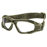 Тактичні окуляри Mil-Tec Commando Goggles Air Pro Clear олива прозорі, фото 3