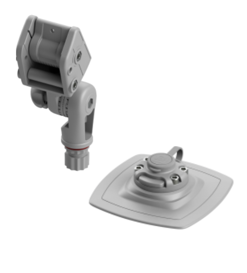 Стопорний вузол для якоря вагою до 8 кг і набором для установки на надувний борт (AL003 + FMp225) BORIKA FASTen gray, фото 1