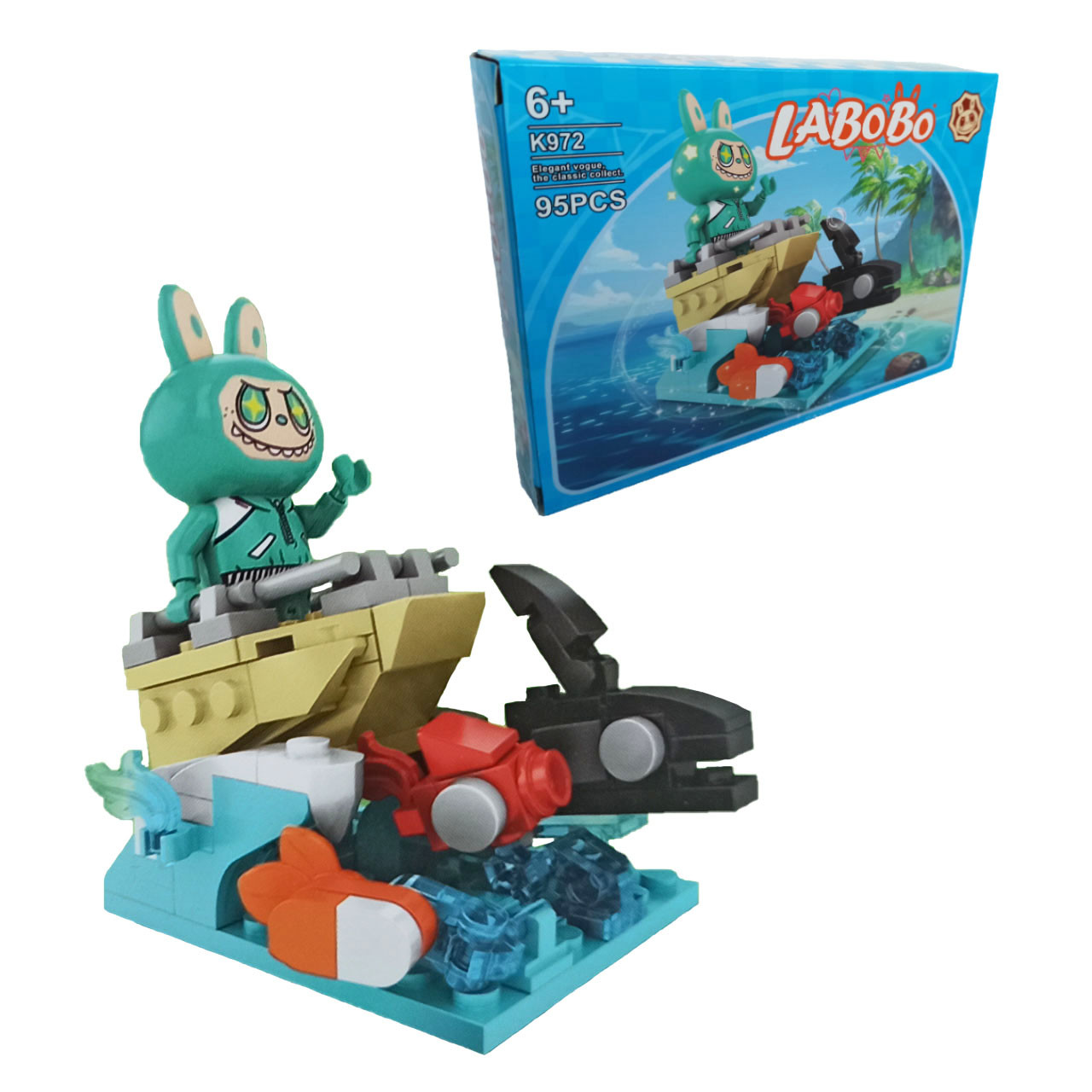 Конструктор LABOBO K972, (Лабубу) Моряк на Катері, 95 Деталей