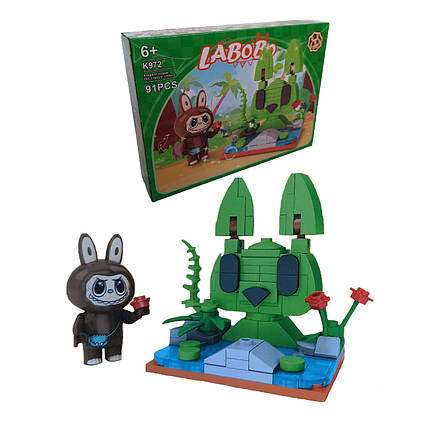 Конструктор LABOBO K972: Персонаж Labubu (Лабубу) в Джунглях, 91 Деталь