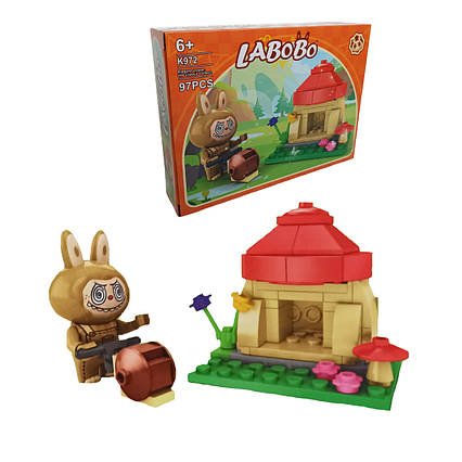 Конструктор LABOBO K972: Персонаж Labubu (Лабубу) Будиночок Лісника, 97 Деталей