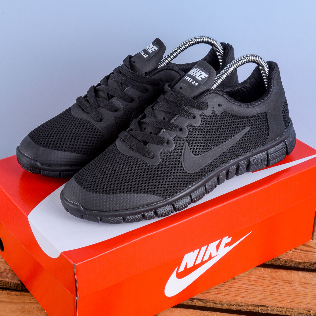 Чоловічі Легкі Кросівки Nike Free 3.0 повністю чорні