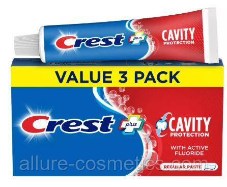 3x Зубна паста для щоденного використання Crest Cavity protection Toothpaste 484 г (3× 161г)